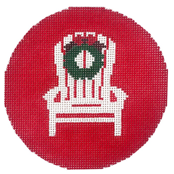 KK-O192B - Adirondack Chair with Wreath on Red