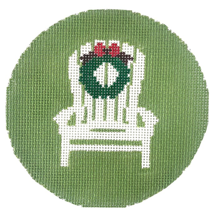 KK-O192C - Adirondack Chair with Wreath on Green