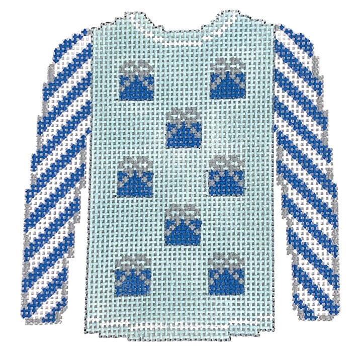 KK-O212C - Sweater - Presents on Light Blue