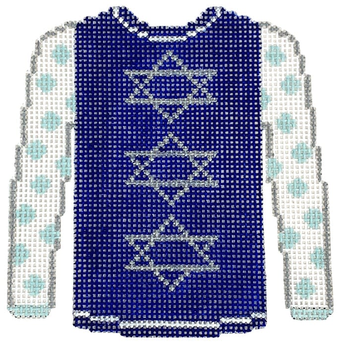 KK-O212F - Sweater - Star of David on Royal Blue