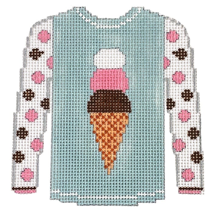 KK-O213D - Sweater - Ice Cream Cone on Blueberry