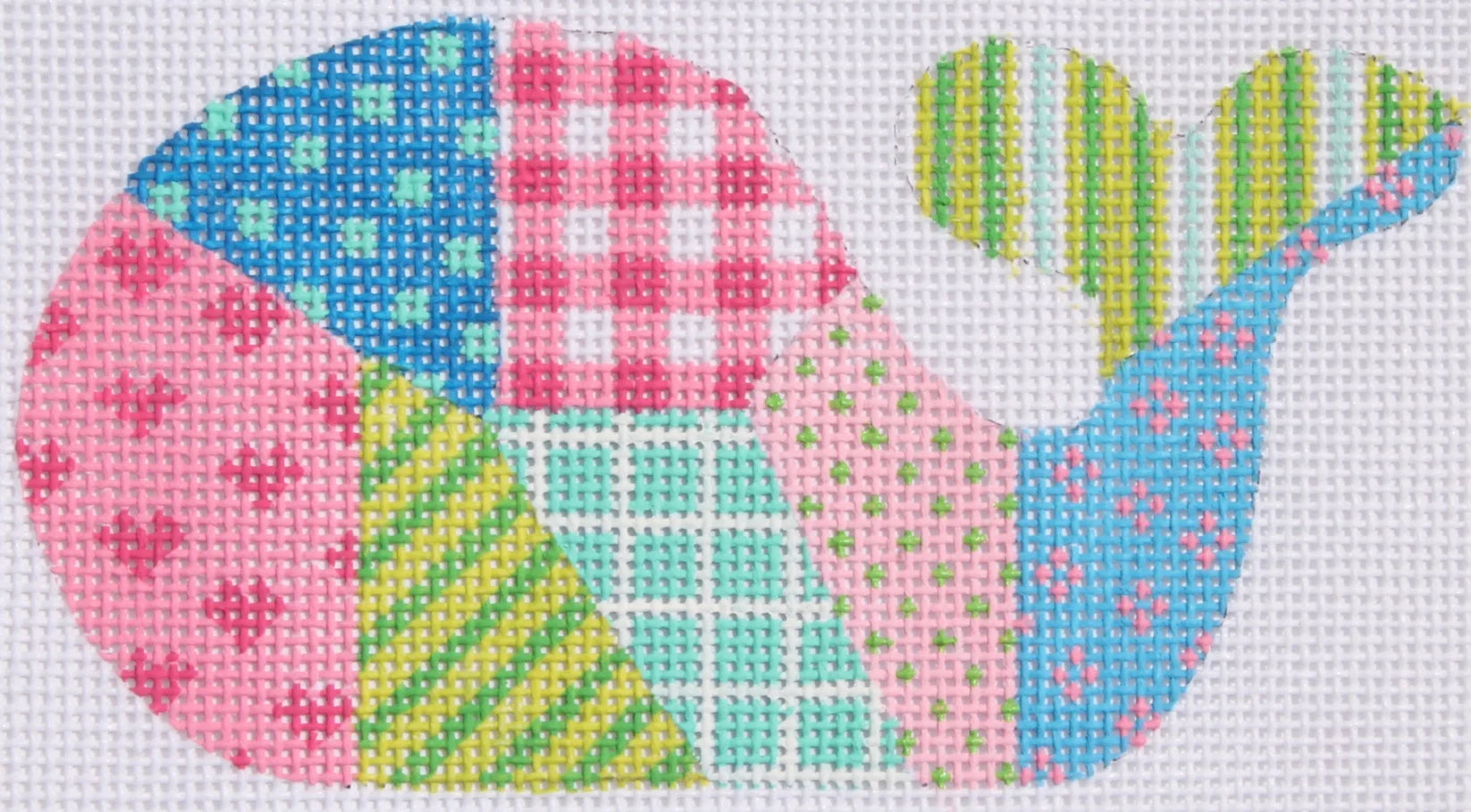 OM-196 - Mini Heart - Patchwork - Bright Pastels