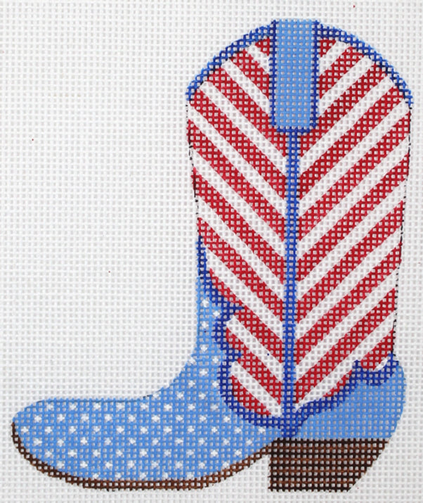 OM-219 - Patriotic Cowgirl Boot - Red, White and Blue