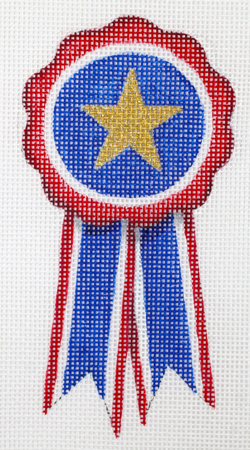 OM-226 - Patriotic Prize Ribbon with Gold Star (Retiring)