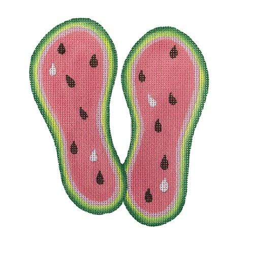 OM-238 - Mini Flip Flop – Watermelons – pinks & greens