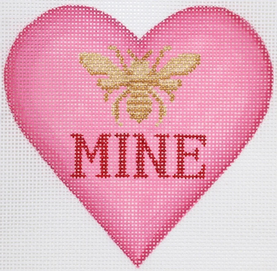 OM-256- Valentines Mini Heart - Bee Mine