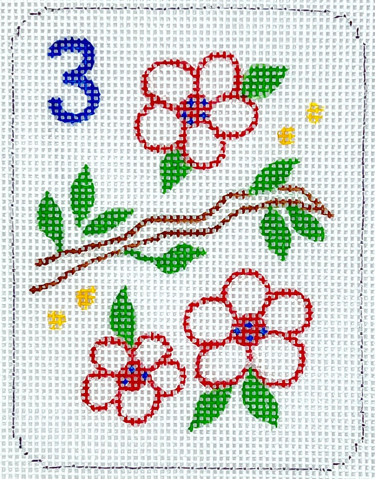 OM-368 - Mini Mahjong Tile - Flowers and Branch