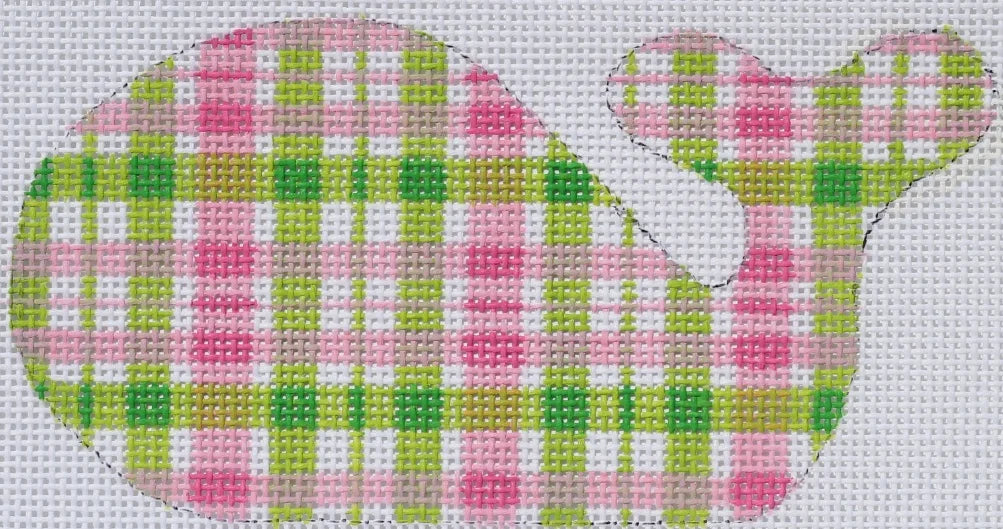 OM-38 - Mini Whale - Madras Patchwork - Pinks and Greens