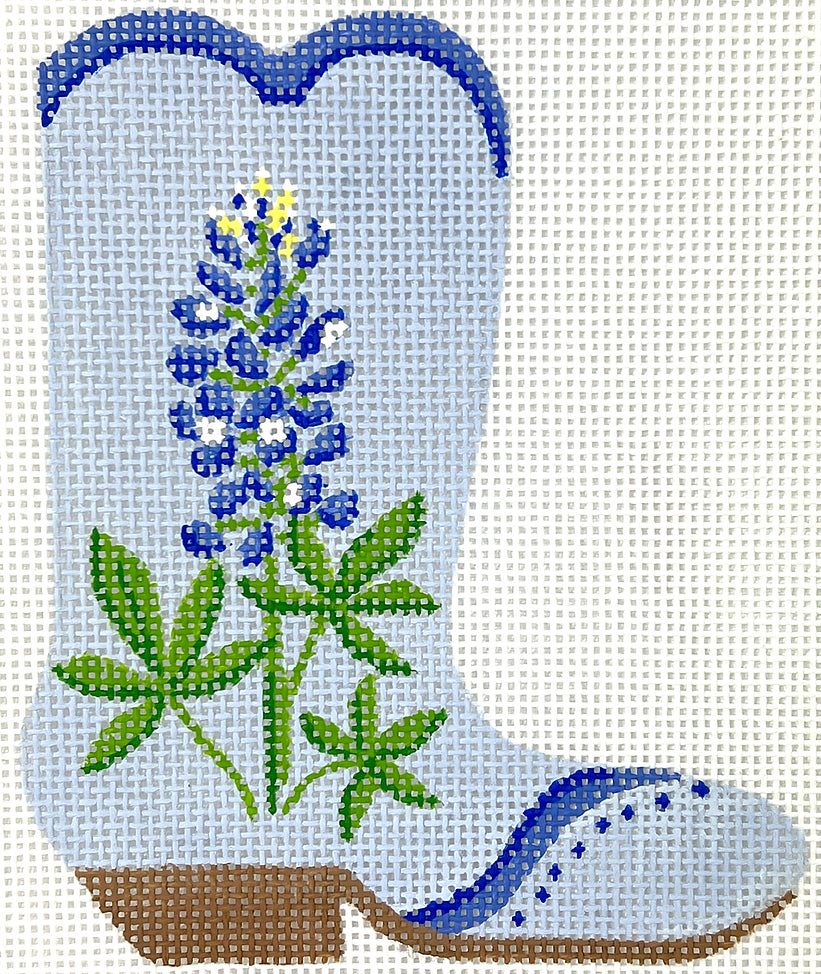 OM-382 - Mini Cowgirl Boot - Bluebonnets