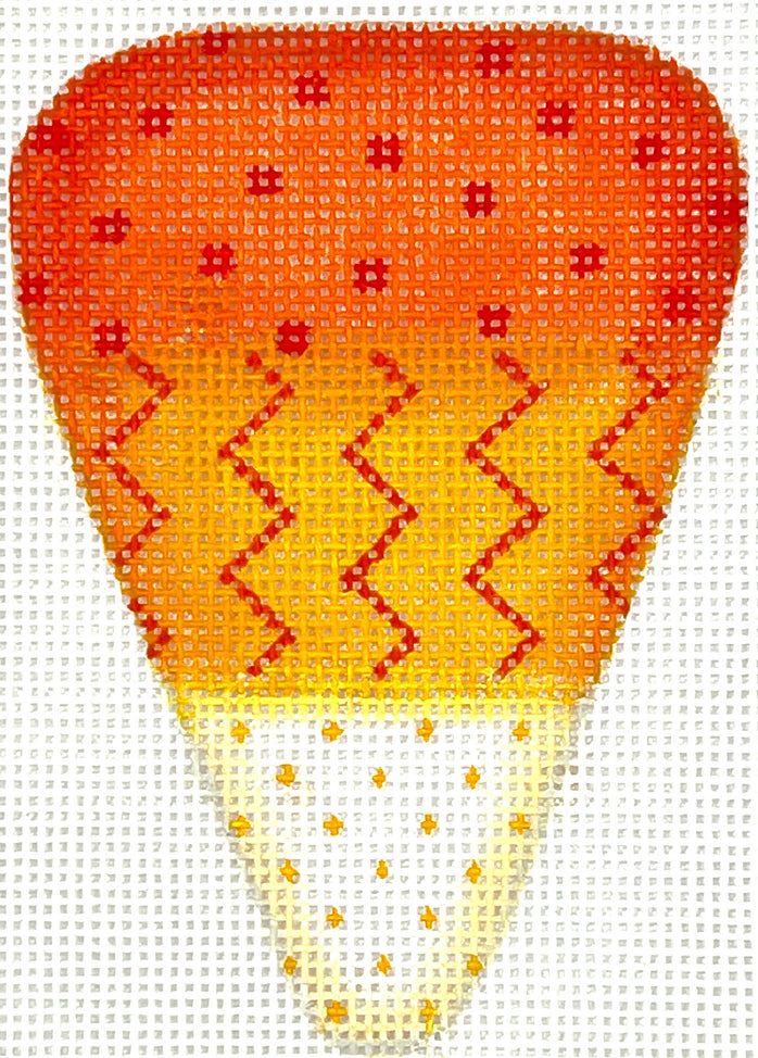 OM-401 - Halloween Mini - Candy Corn Kernel with Dot and Zigzag