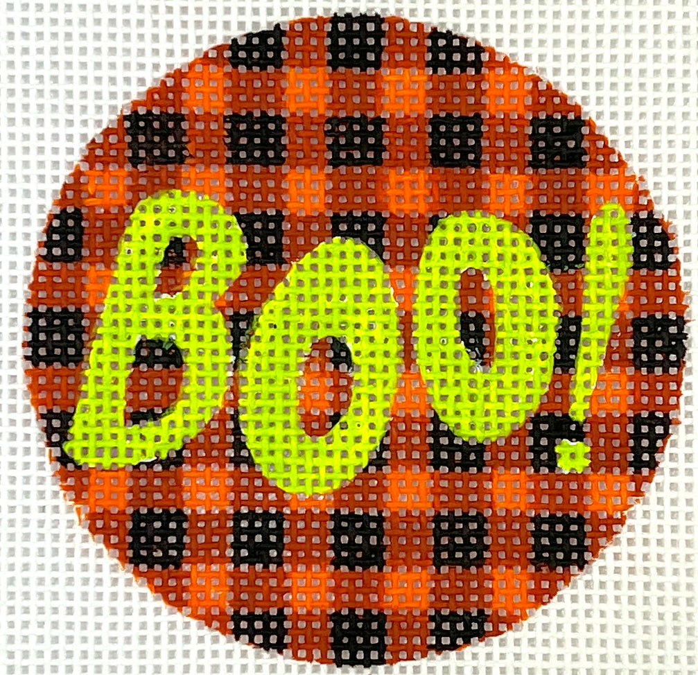 OM-405 - Halloween Mini - "Boo!" Orange and Black Gingham