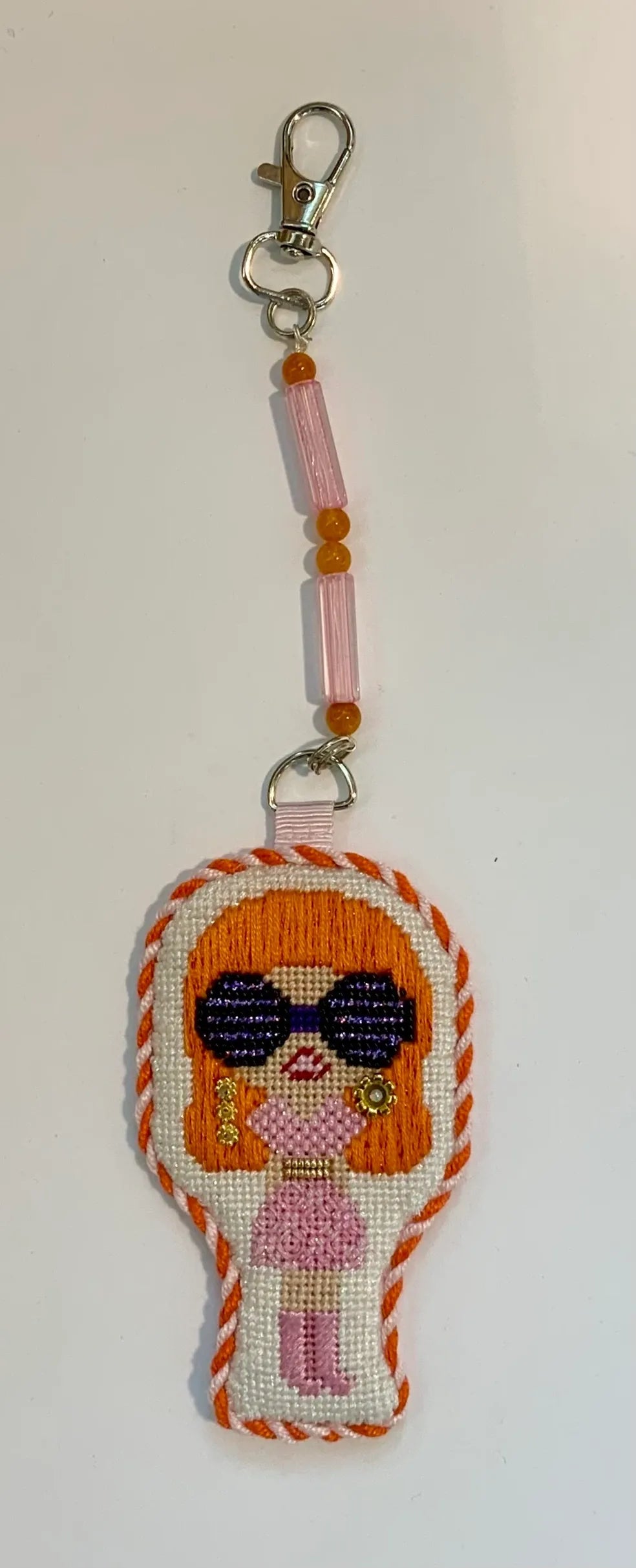 Orange Hair Lady Round Insert