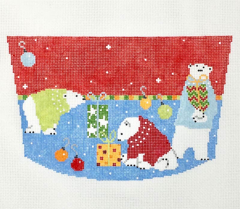 P-CH-028 - Polar Bears Stocking Cuff