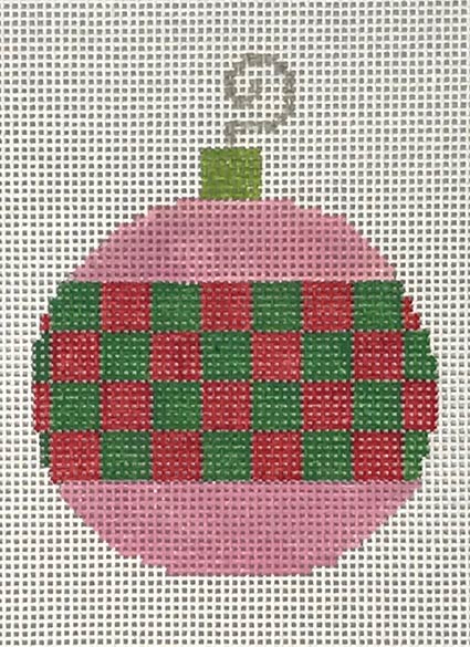 P-CHO-060 - Pink Bauble with Checks