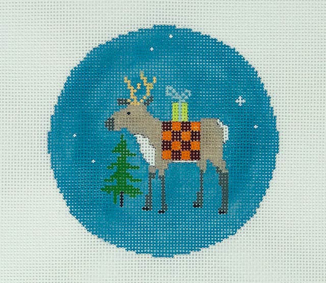 P-CHR-004 - Reindeer with Checkered Blanket