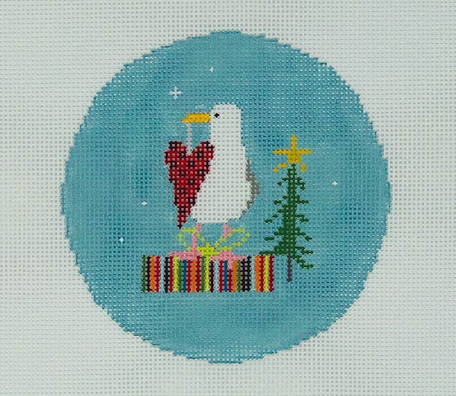 P-CHR-014 - Seagull with Checkered Heart