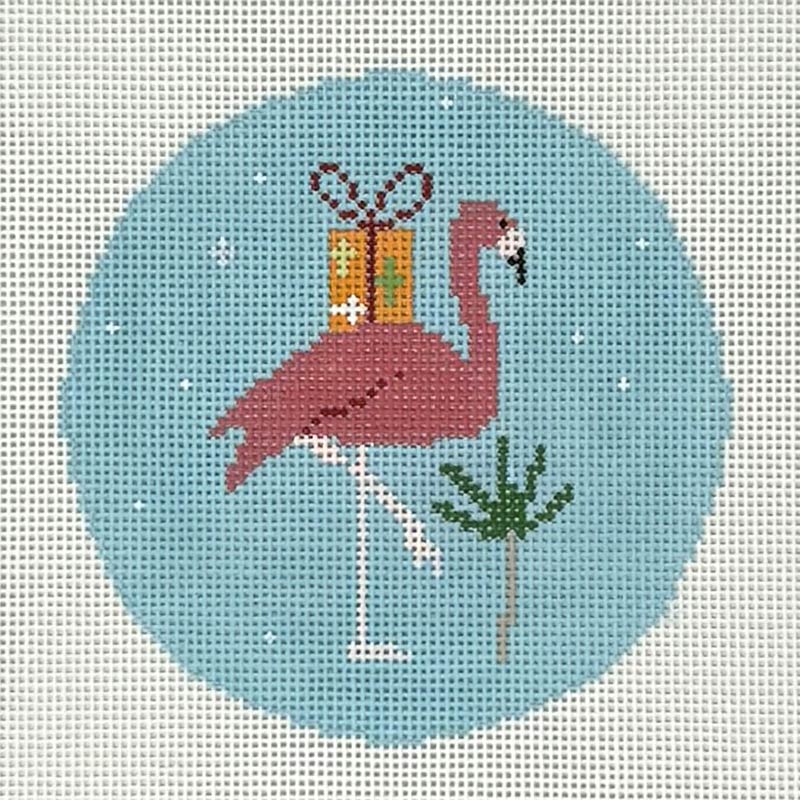 P-CHR-020 - Flamingo with Package on Back