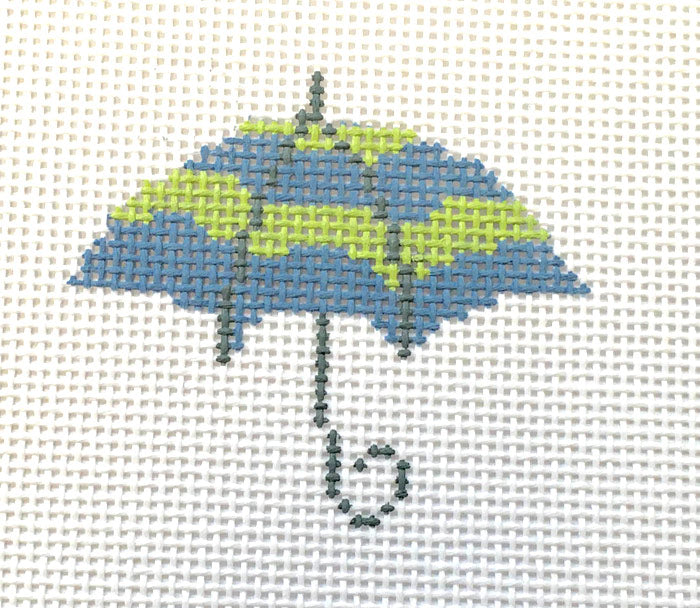 P-CL-U-008 - Umbrella Blue and Green Stripes