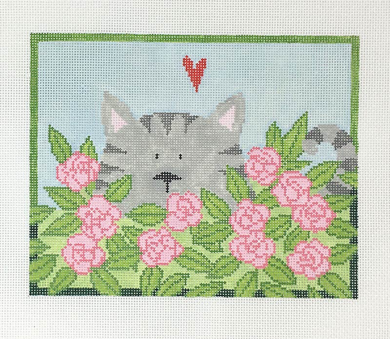 P-ET-046 - Cat in Flowers