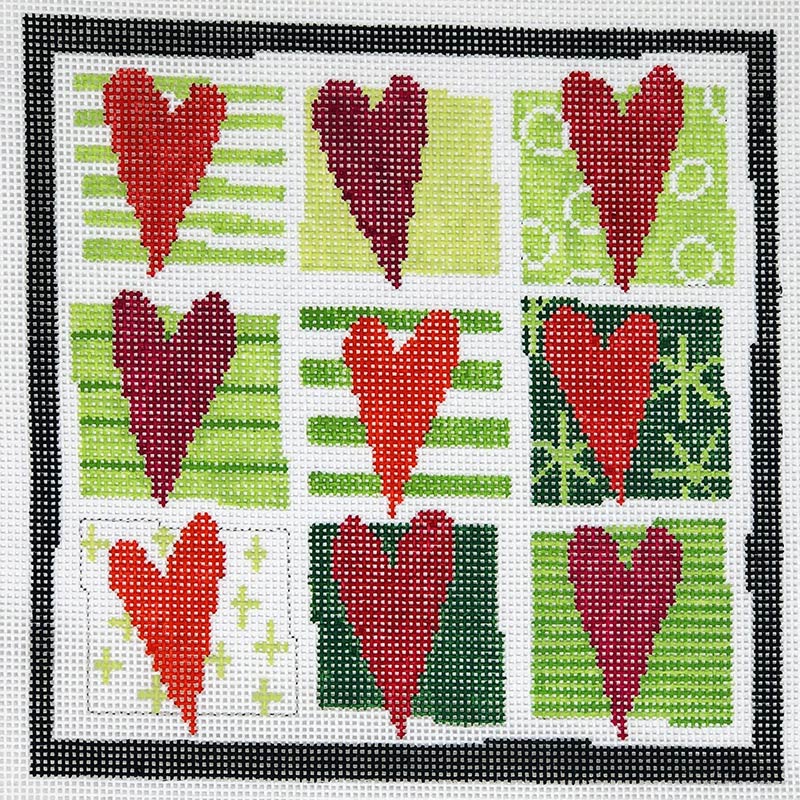 P-NI-039 - Hearts with Green