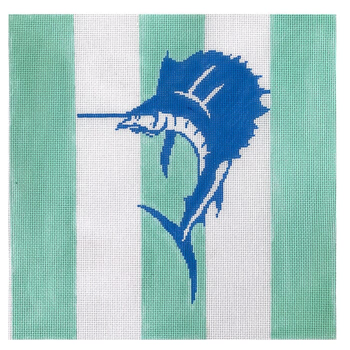 KK-P144 - Sailfish on Mint Stripes