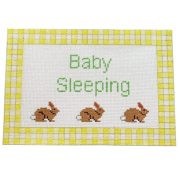 KK-P199B - Baby Sleeping Bunnies Yellow Gingham