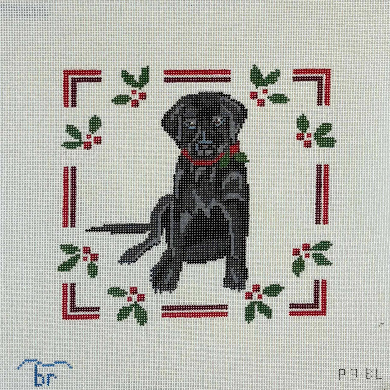 P9-BL - Lab Puppy with Holly - Black