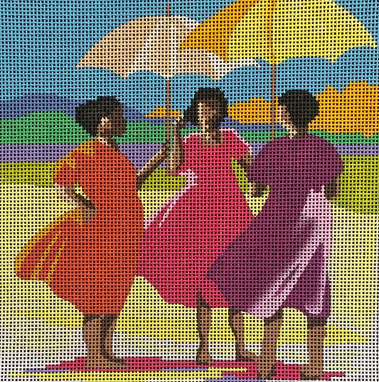 PE184 - Ladies under Umbrellas