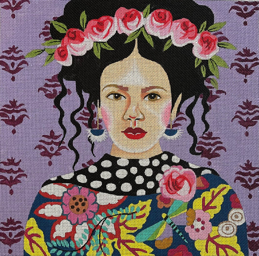 PE234 - Lady with Purple Background