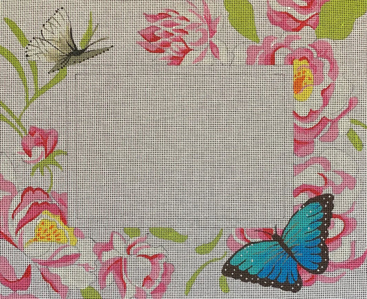 PF180 -  Pink Floral with Butterflies Frame