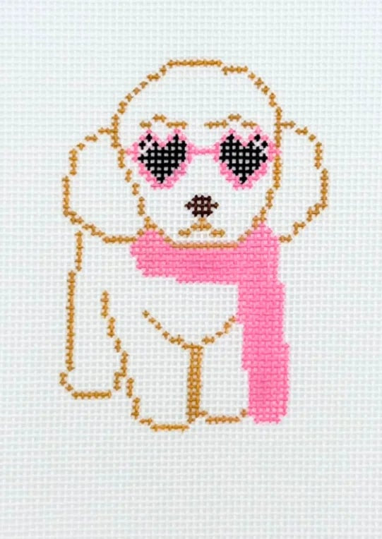 PJS-208 - Mini Fab Pup, White Dog