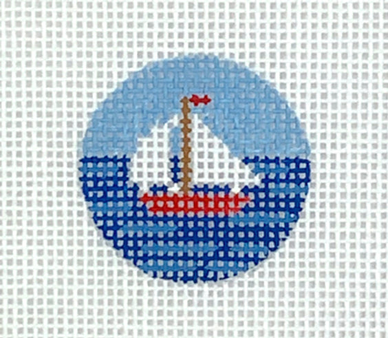 PKR-05 - Sailboat on Water Key Ring Insert