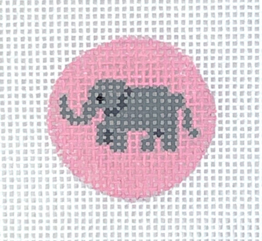 PKR-16 - Gray Elephant on Pink Key Ring Insert