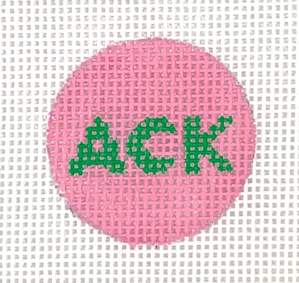 PKR-25 - ACK - Bright Green on Pink Key Ring Insert