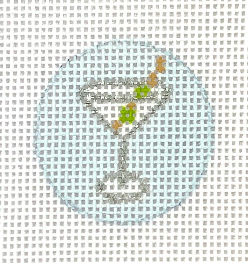 PKR-40 -  Martini Glass with Olives Key Ring Insert