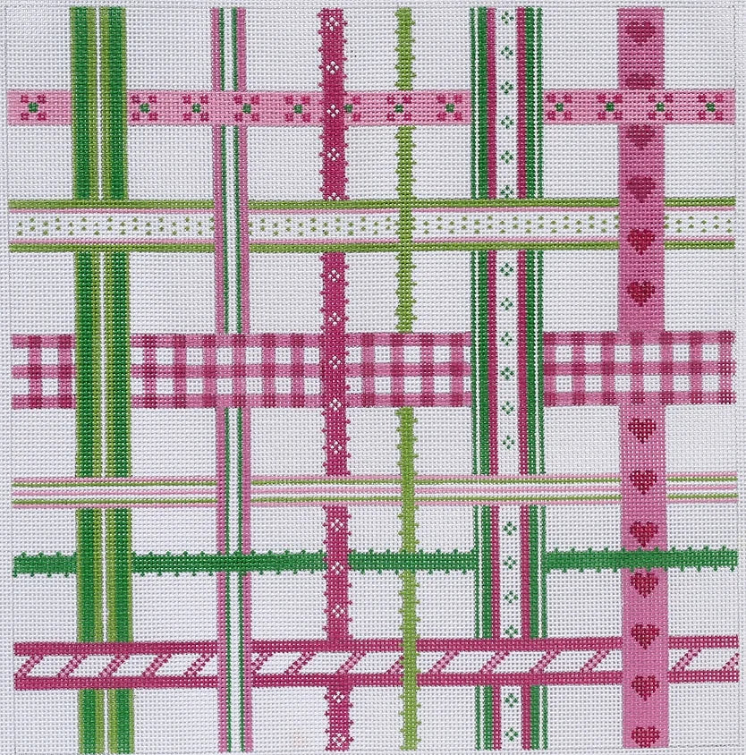 PL-03 - Woven Ribbons - Pinks and Greens (Retiring)