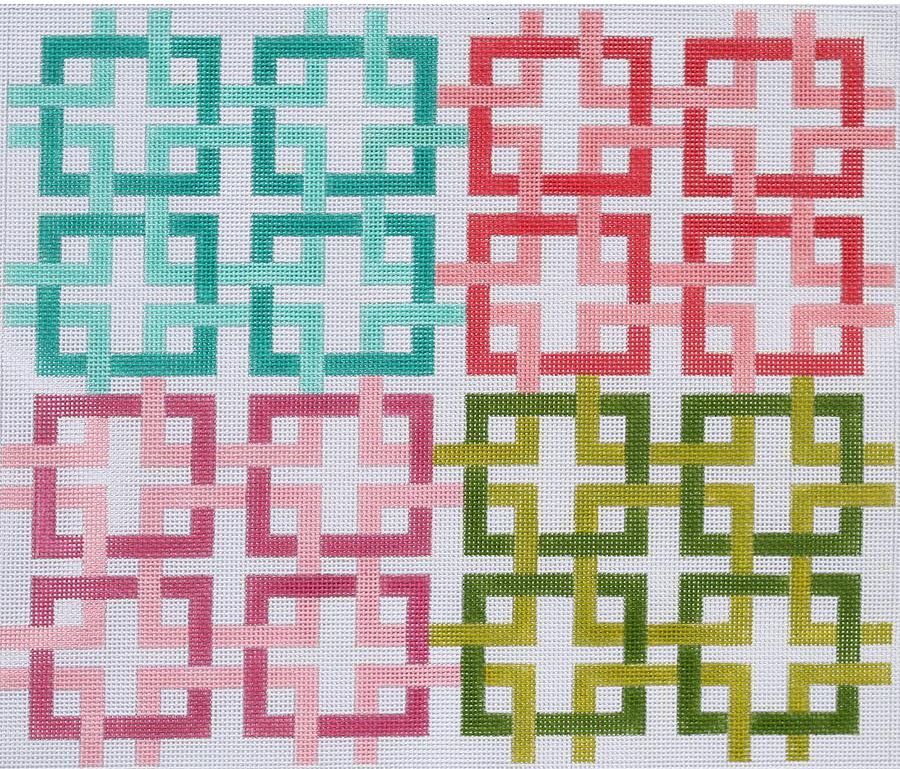 PL-10 - Large Interlocking Squares - Multi Color