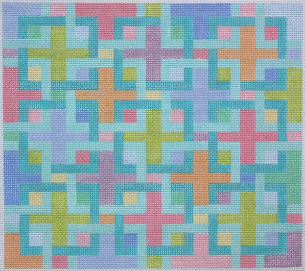 PL-14 - Interlocking Squares - Pucci-Inspired Colors