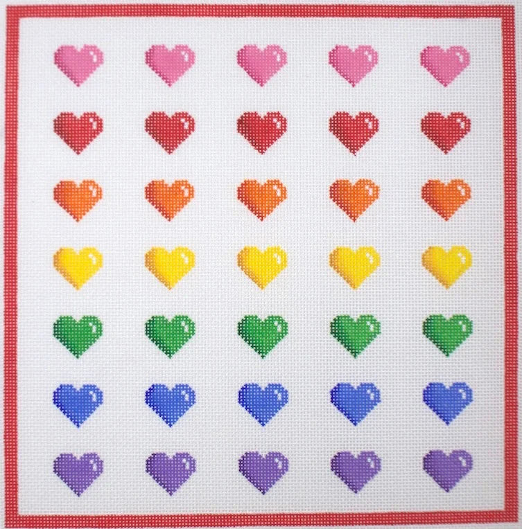 PL-33 - Rainbow Rows of Hearts