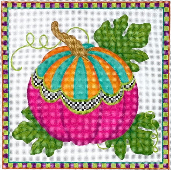 PL-437 - Funky Punkins Square #1 - Multi-Brights with Magenta Bottom