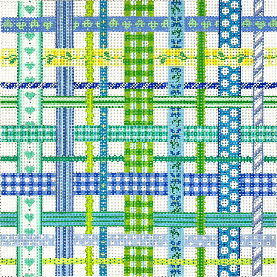 PL-561 - Woven Ribbons - Blues and Greens