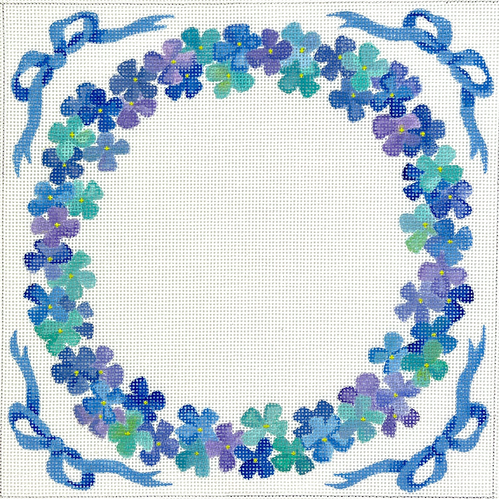 PL-577 - Ring Bearer Pillow - Hydrangea Wreath