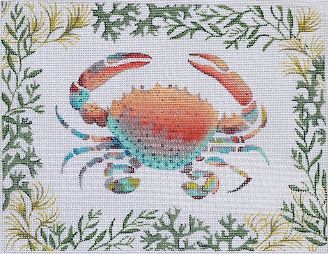 PL-59 - Lady Crab with Mixed Seaweeds Border