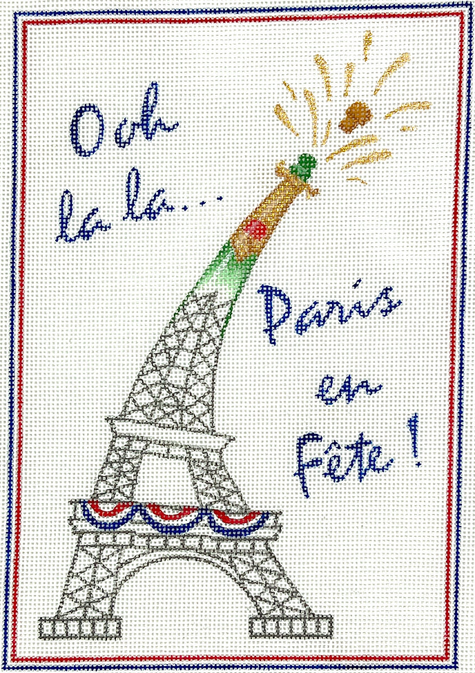 PL-581 - Ooh la la ... Paris en Fete!  Eiffel Tower Champagne Bottle