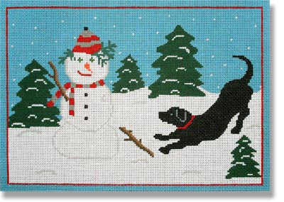 LM-PL36 - Orvis Snowman with Dog