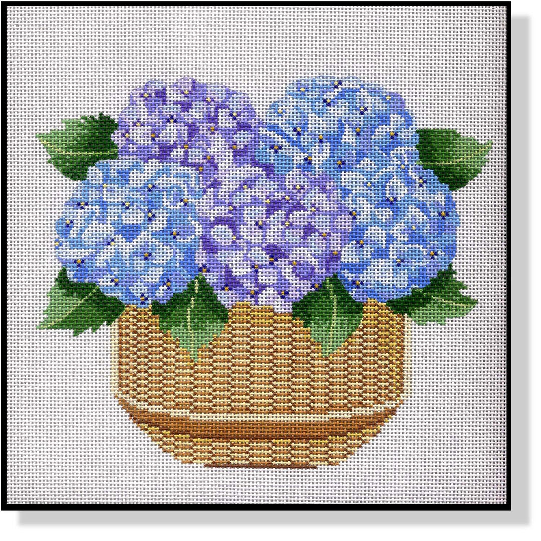 MBM-PL36 - Nantucket Basket with Hydrangeas