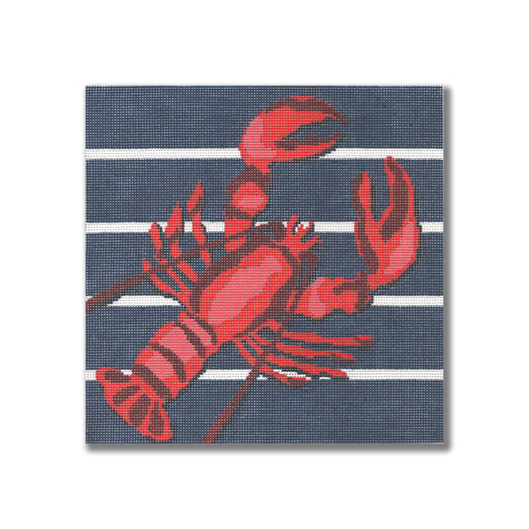 LRE-PL44- Lobster on Stripes
