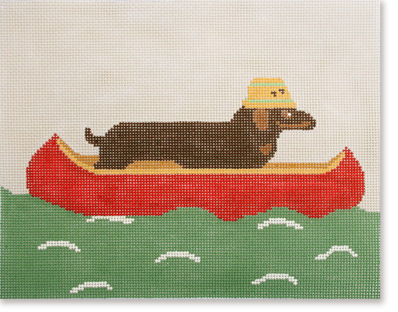 LM-PL45 - Dachshund in Canoe