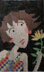PM187 - Brunette with Flower Dress