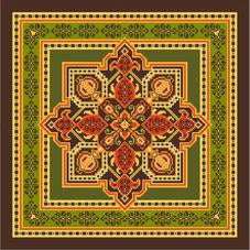 PO116B - Ushak Medallion - Green